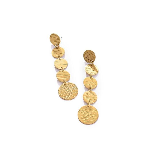 Sohi Womens Gold Circular Drop Earrings Product Image