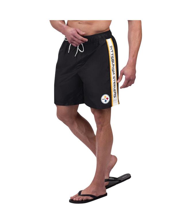 Mens G-III Sports by Carl Banks Pittsburgh Steelers Streamline Volley Swim Shorts Product Image