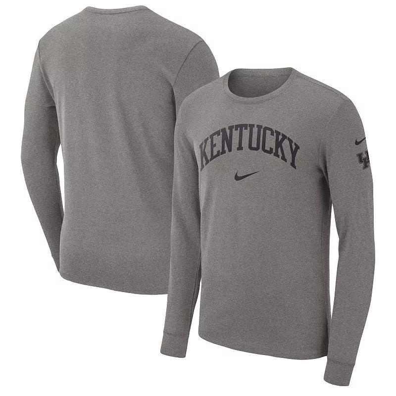 Mens Nike Heather Gray Kentucky Wildcats Arch 2-Hit Long Sleeve T-Shirt Product Image