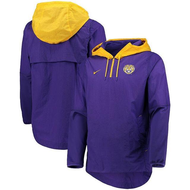 Mens Nike Purple/Gold LSU Tigers Player Quarter-Zip Jacket LSU Purple Product Image