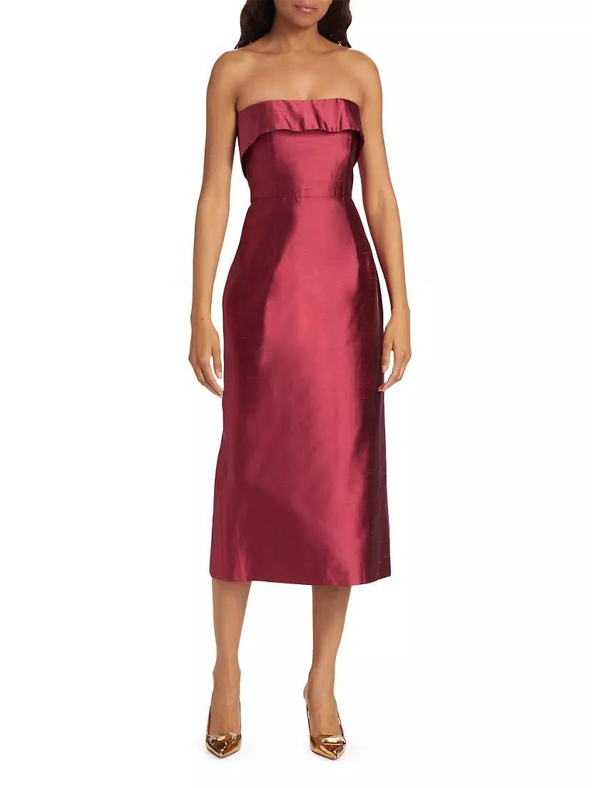 Novella Satin Column Cocktail Dress Product Image