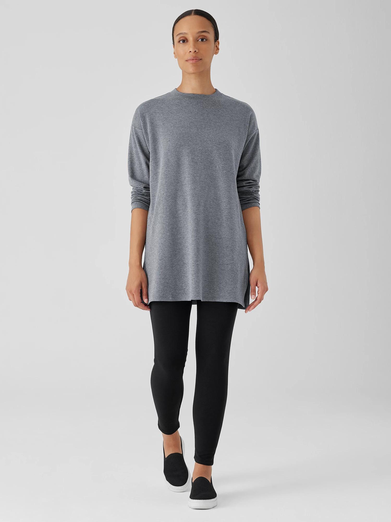 EILEEN FISHER Cozy Brushed Terry Hug High-Waisted Leggingsfemale product image