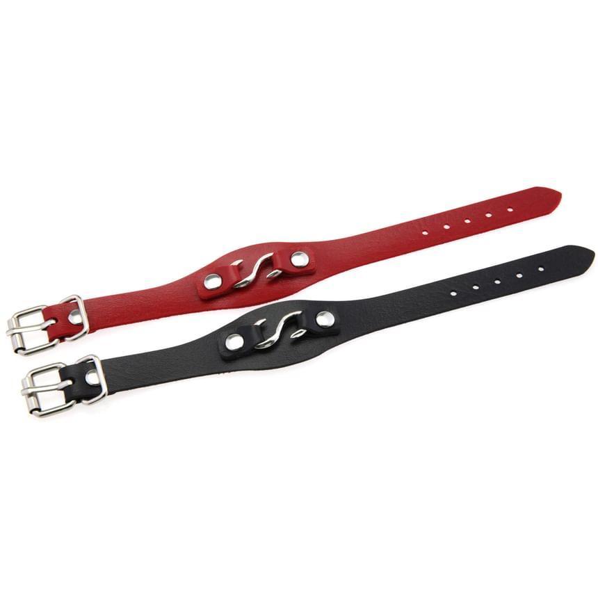 Hook Faux Leather Bracelet Product Image