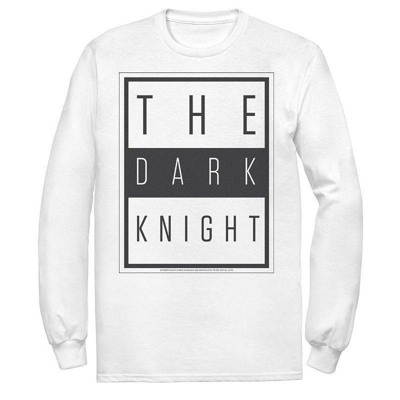 Mens DC Comics Batman The Dark Knight Block Poster Tee Athletic Grey Product Image