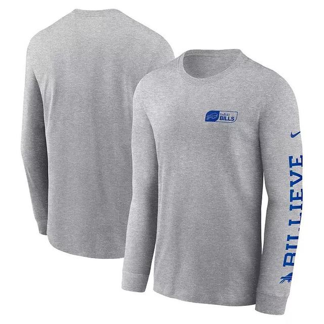 Mens Nike Heather Gray Buffalo Bills All Out Long Sleeve T-Shirt Product Image