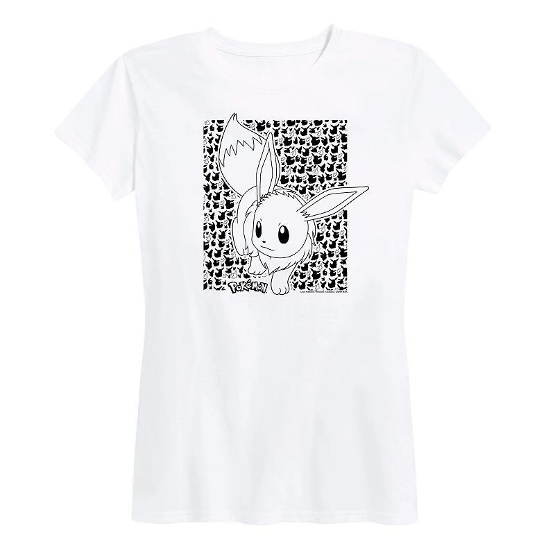 Womens Pokemon Eevee Pattern Graphic Tee Product Image