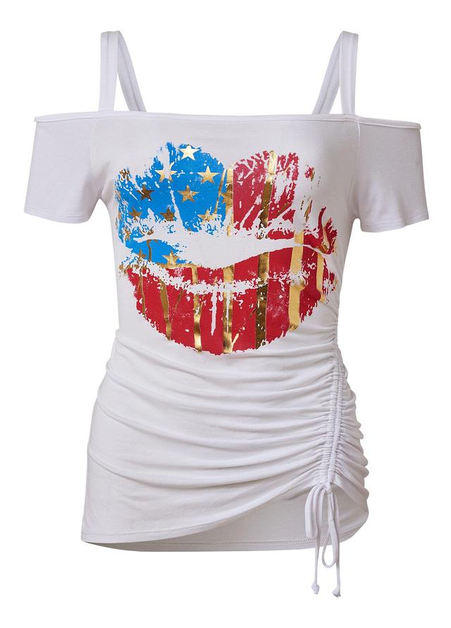 Americana Graphic Tee - White Multi Product Image