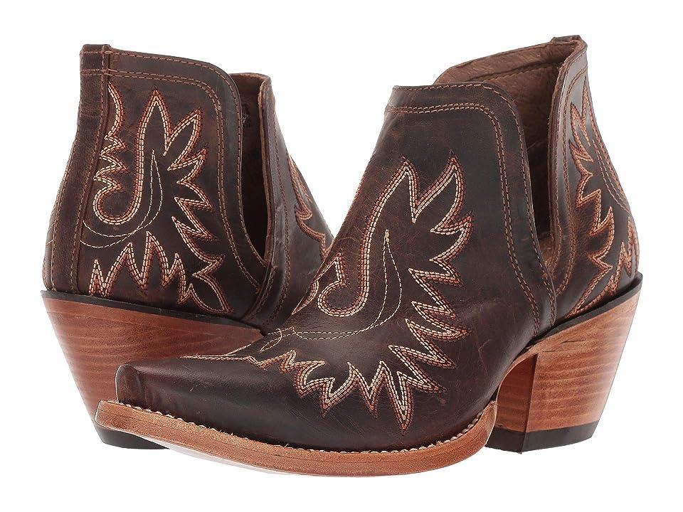 Ariat Dixon Leather Block Heel Western Booties Product Image