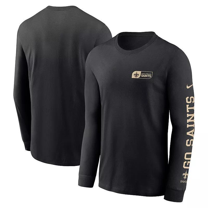 Nike Mens Black Philadelphia Eagles All Out Long Sleeve T-Shirt Product Image