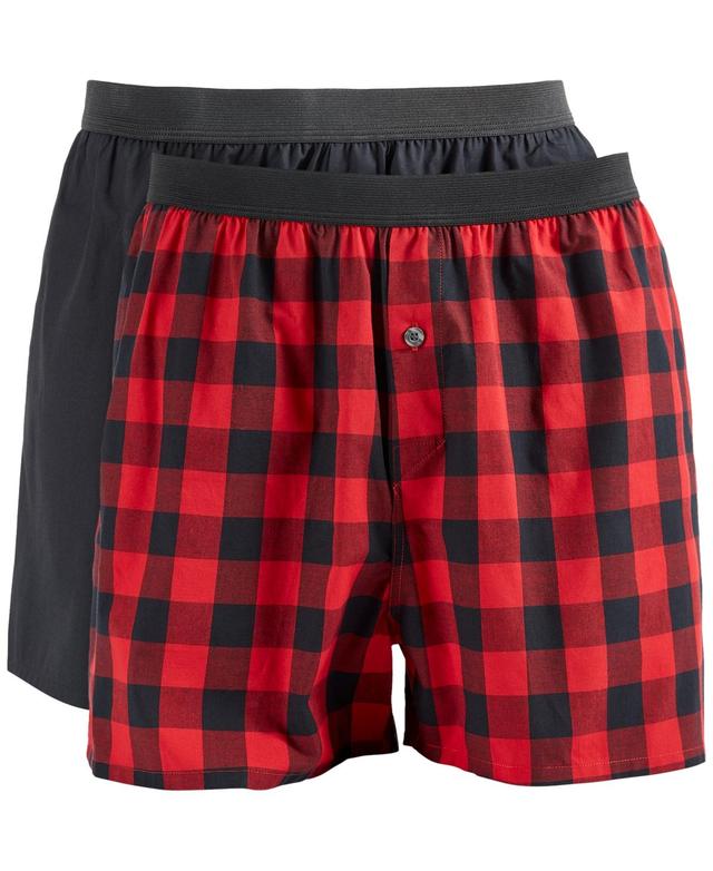 Club Room Mens 2-pk. Patterned & Solid Boxer Shorts, Created for Macys Product Image