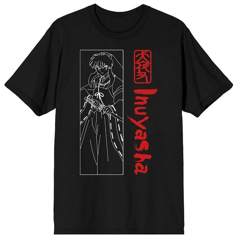 Mens Inuyasha One Color Line Art Graphic Tee Product Image