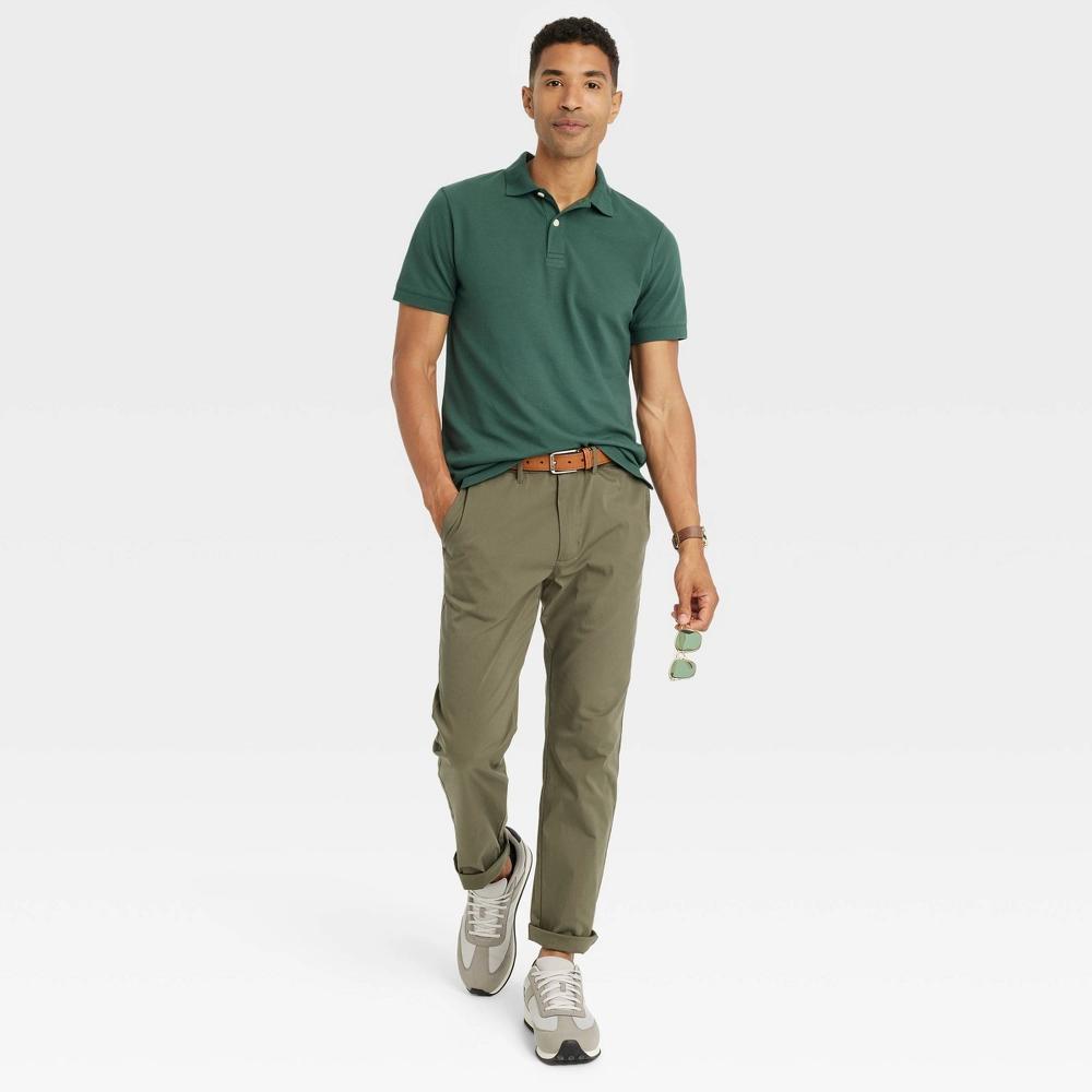 Men's Every Wear Polo Shirt - Goodfellow & Co™ Dark Green L Product Image