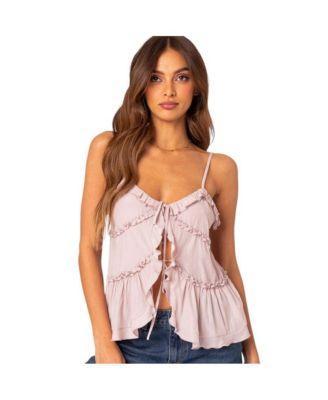 Womens Juniper tie front ruffled top Product Image