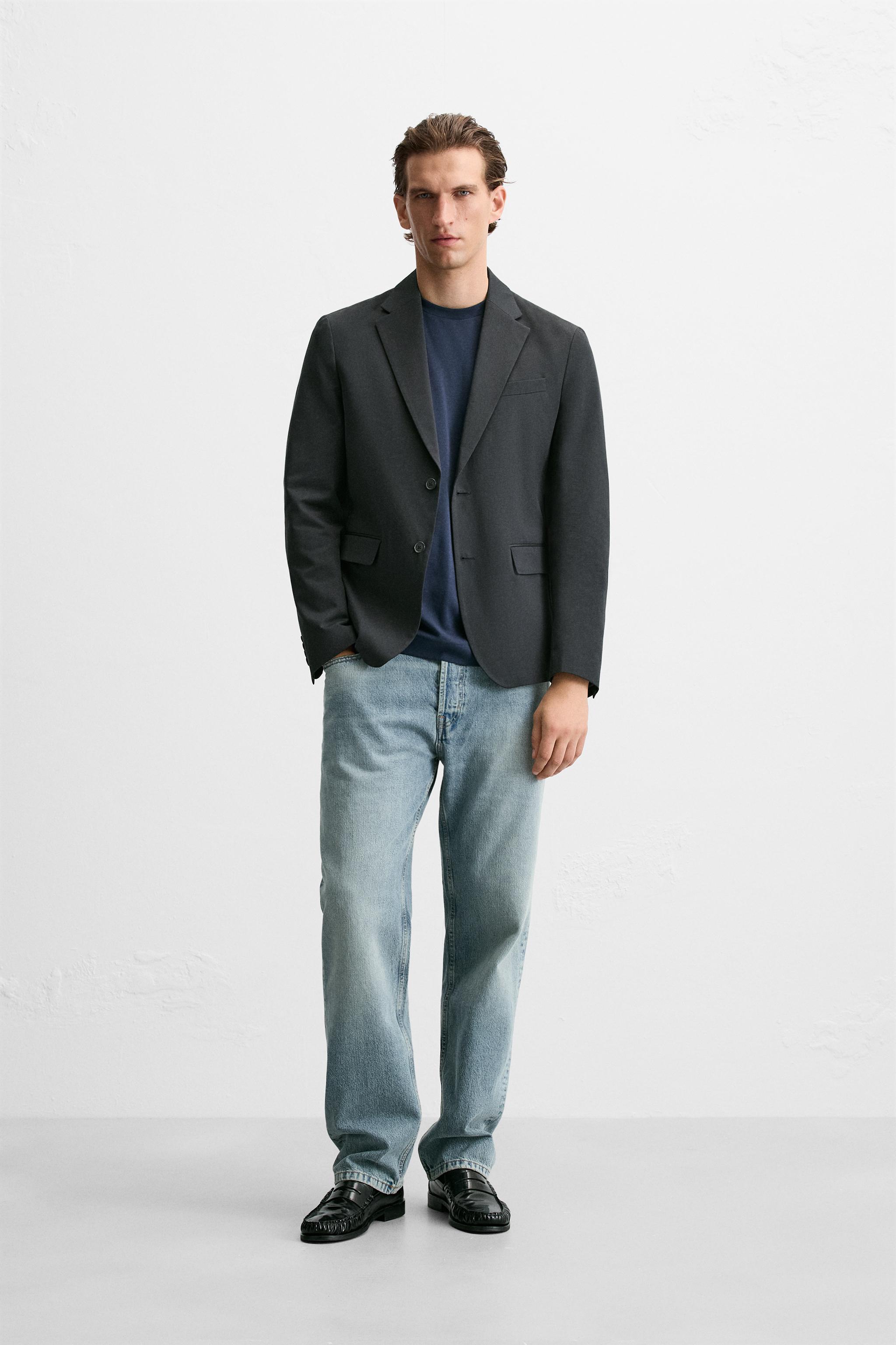 COTTON - LYOCELL RELAXED FIT BLAZER Product Image