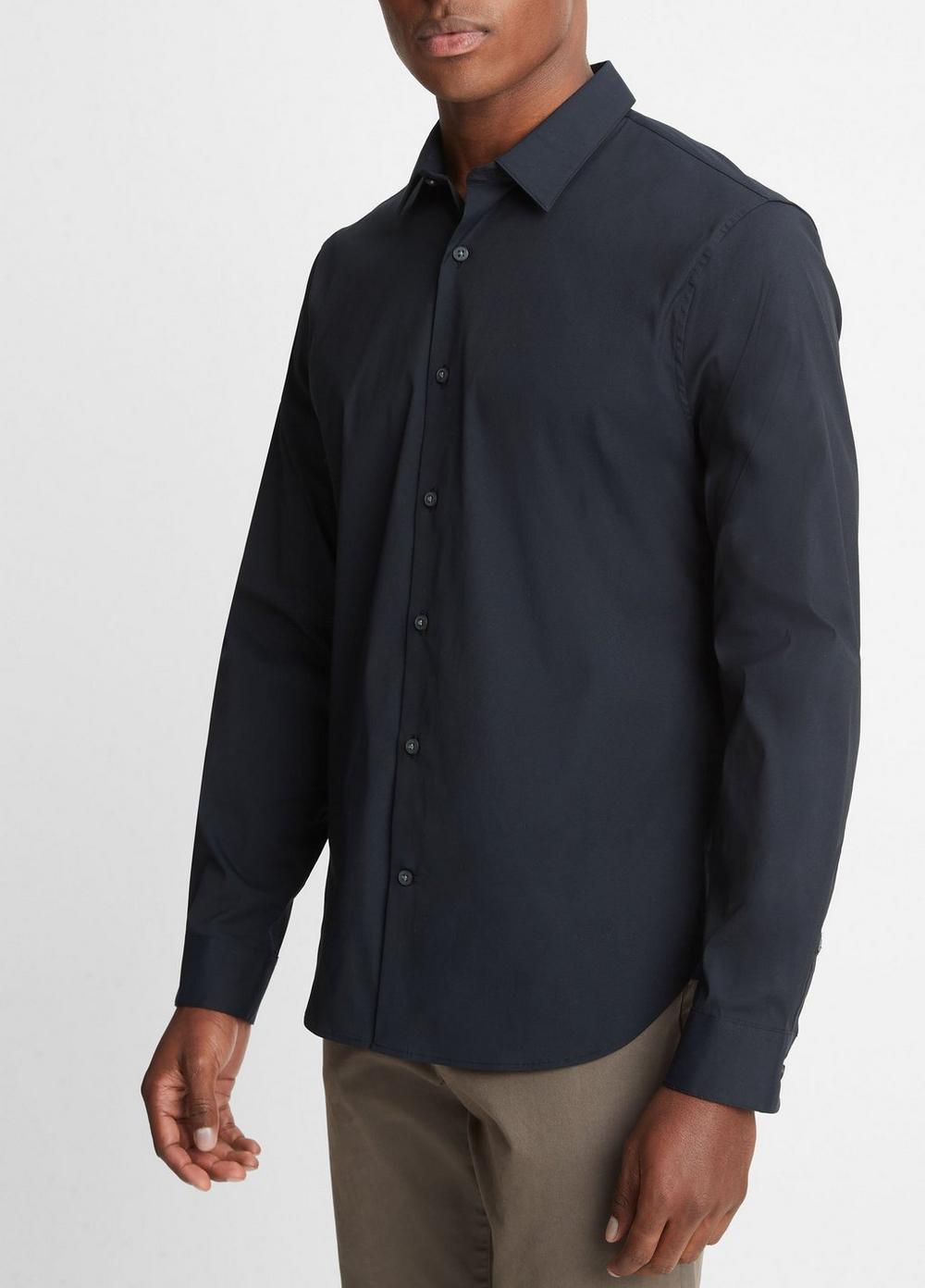 Cotton-Blend Long-Sleeve Shirt Product Image