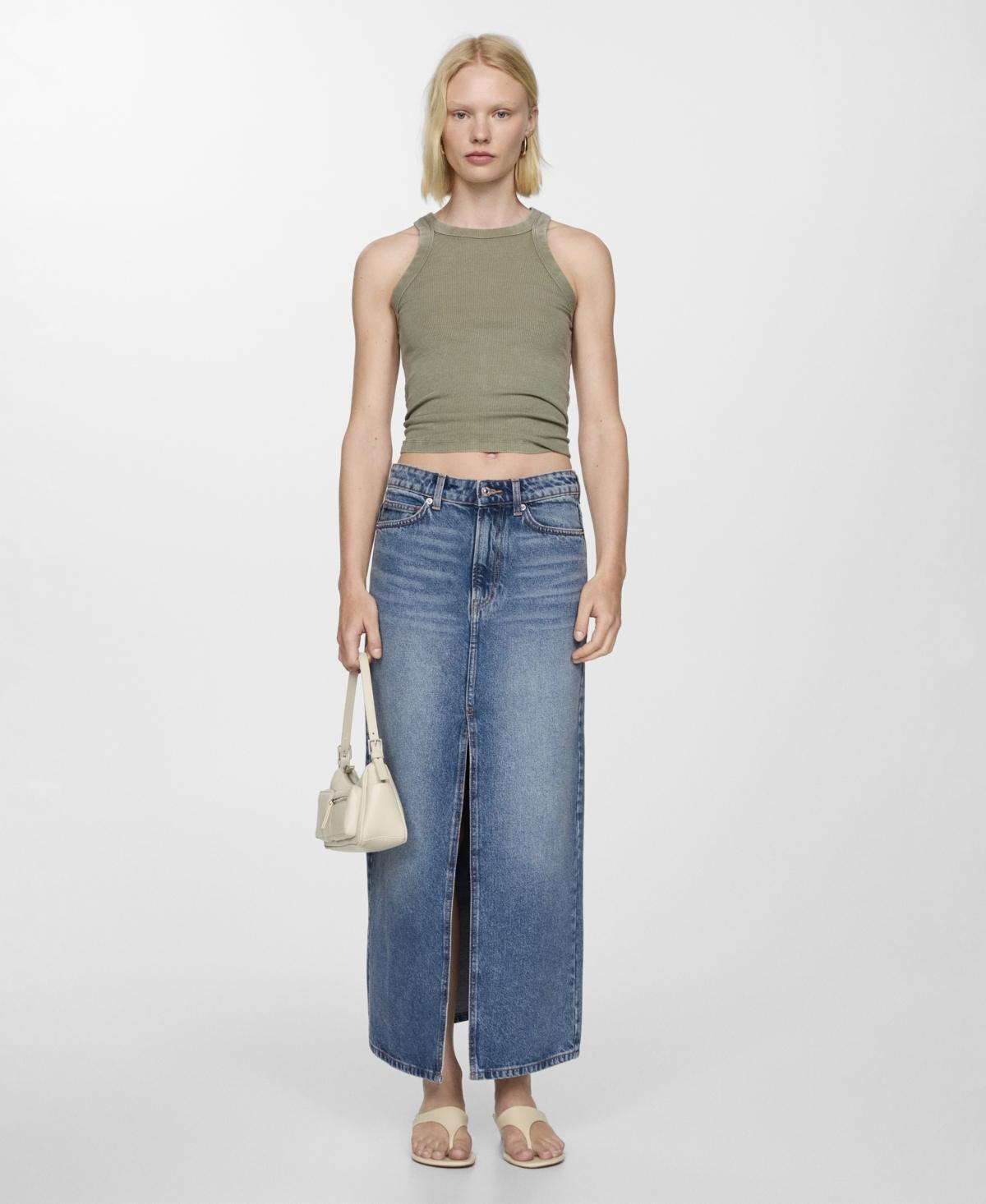 Women's Long Denim Skirt Product Image