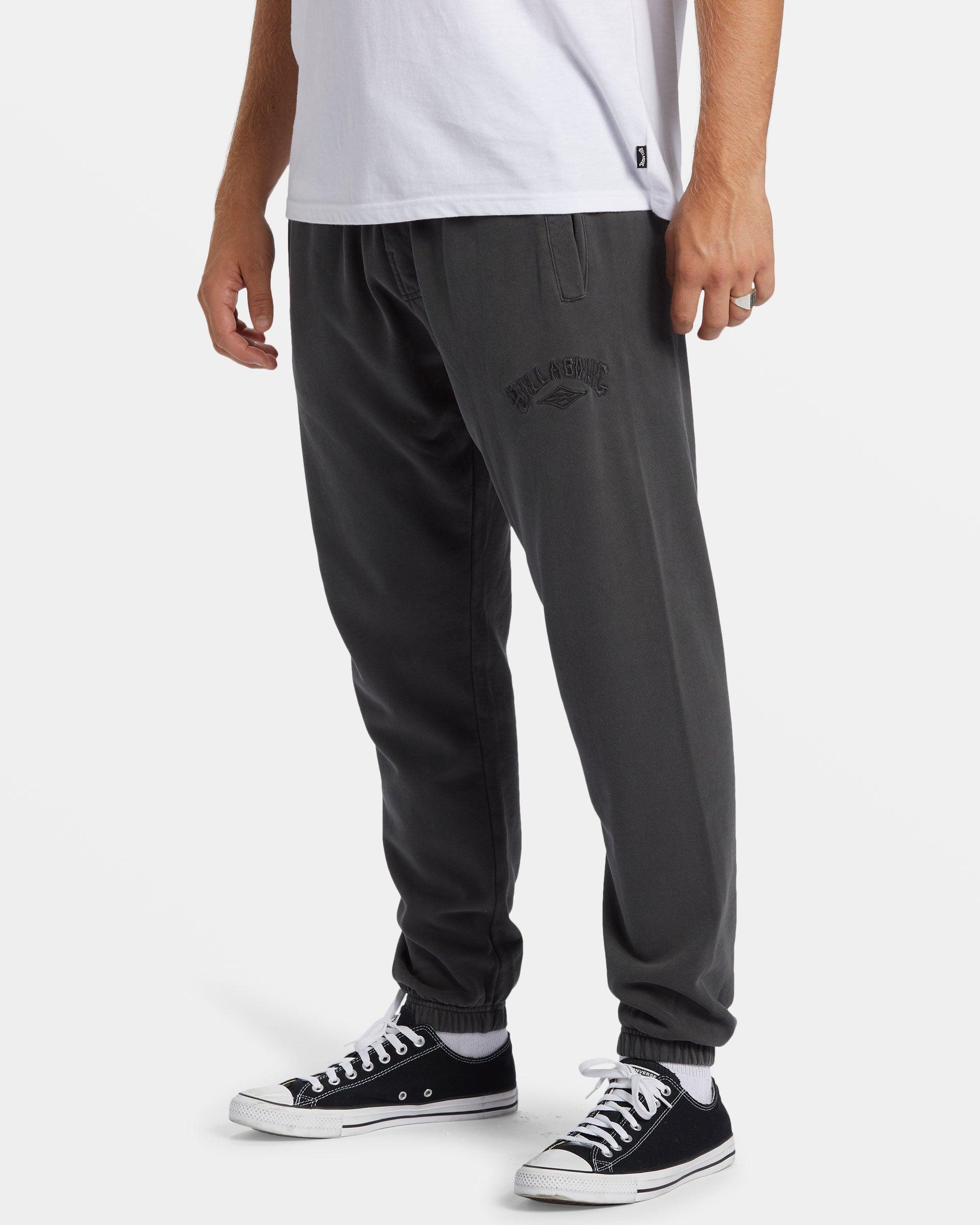 Wave Washed Elastic Waist Sweatpants - Raven Male Product Image