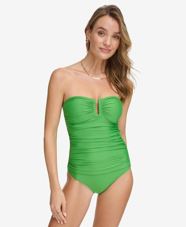 Dkny Womens Shirred One-Piece Swimsuit Product Image