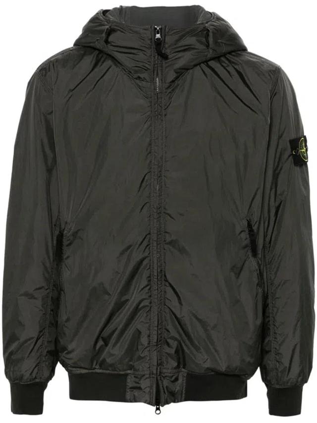 STONE ISLAND Garment Dyed Crinkle Reps R-ny Casual Jackets, Parka Gray In Grey Product Image