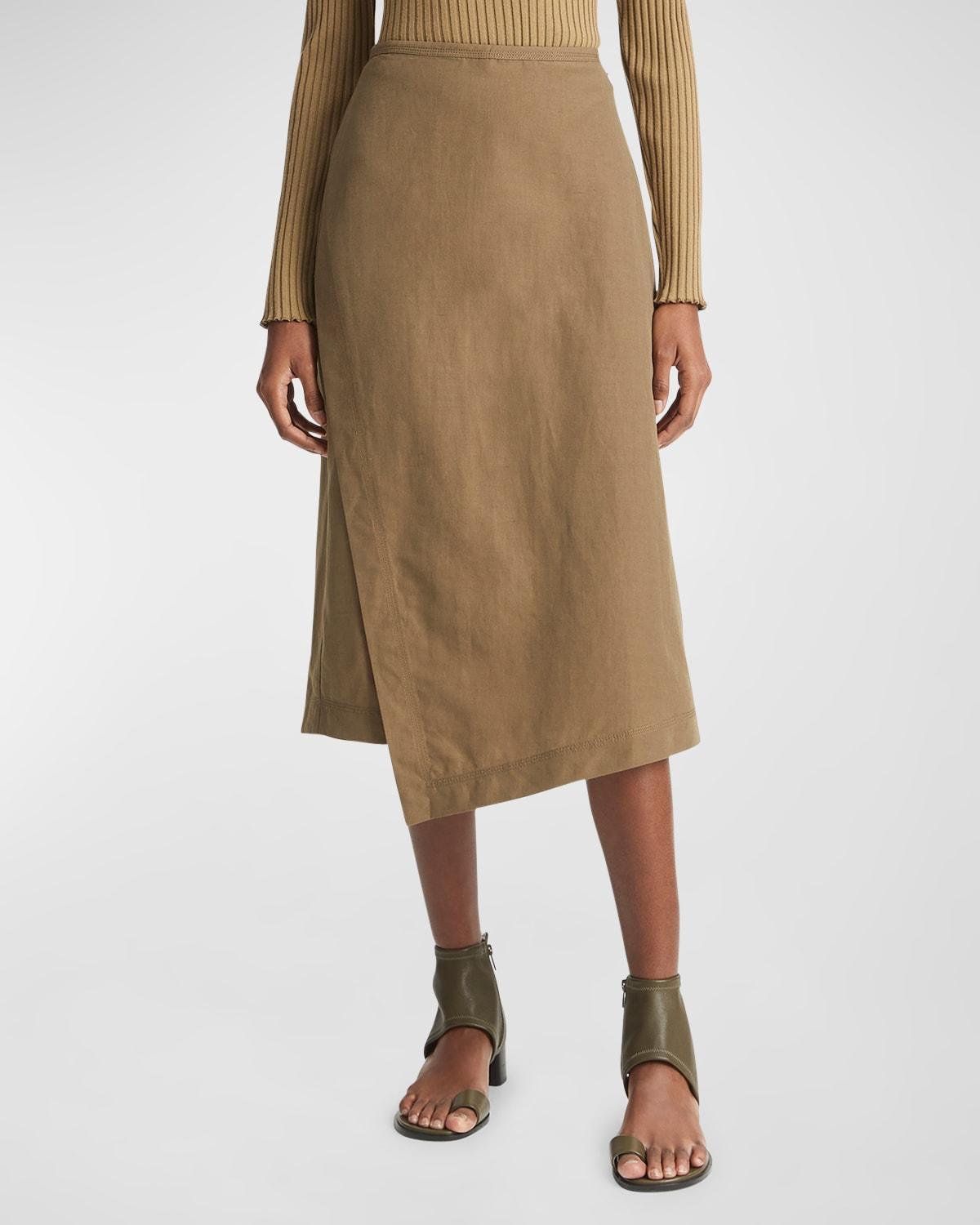 Utility Asymmetric Paneled Midi Skirt Product Image