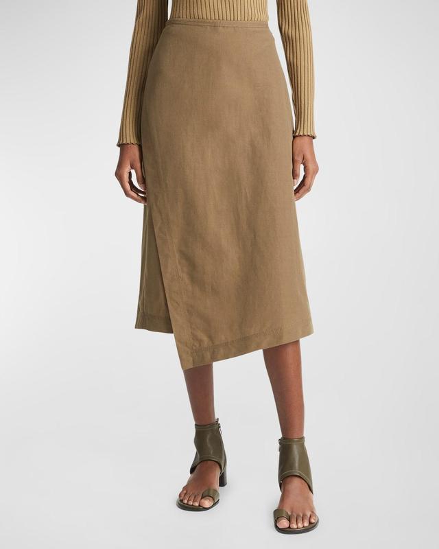 Utility Asymmetric Paneled Midi Skirt Product Image