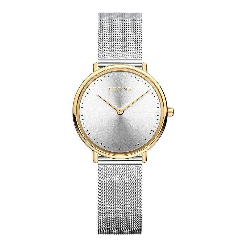 BERING Womens Ultra Slim Two-Tone Stainless Milanese Bracelet Watch Product Image