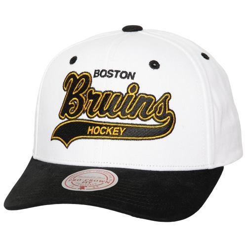 Mitchell & Ness Mens Boston Bruins Mitchell & Ness Bruins Tail Sweep Pro Vintage Snapback - Mens Product Image