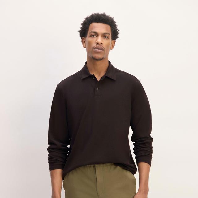 Mens Premium Weight Long-Sleeve Polo T-Shirt by Everlane Product Image