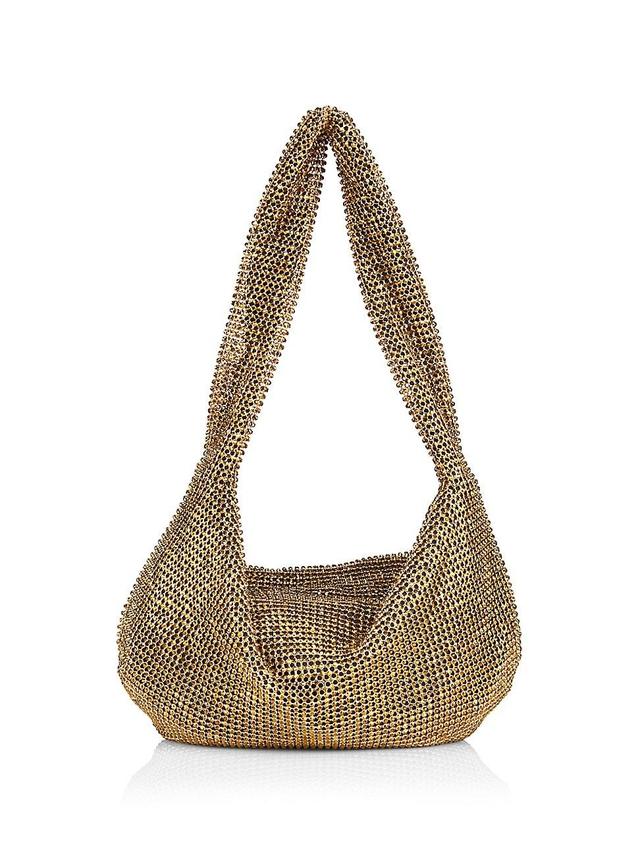 Womens Farrah Crystal Mesh Hobo Bag Product Image