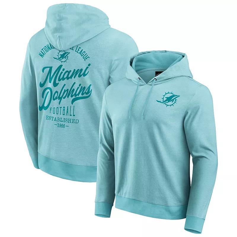 Mens Darius Rucker Collection by Fanatics Aqua Miami Dolphins Tonal Knit Pullover Hoodie Turquoise A Product Image