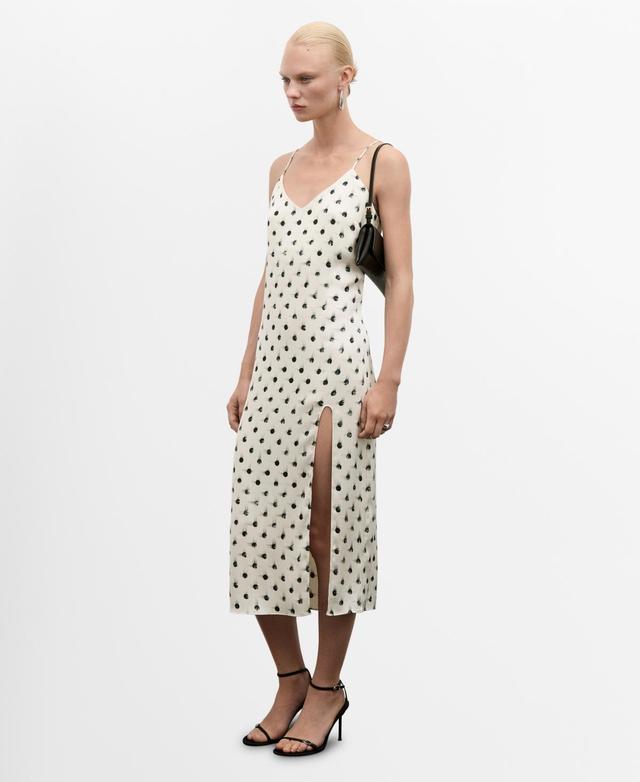 Mango Womens Printed Cut-Out Detail Dress Product Image