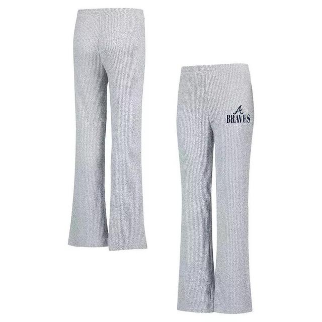 Womens Concepts Sport Gray Atlanta Braves Juniper Rib Knit Flare Sleep Pants Product Image