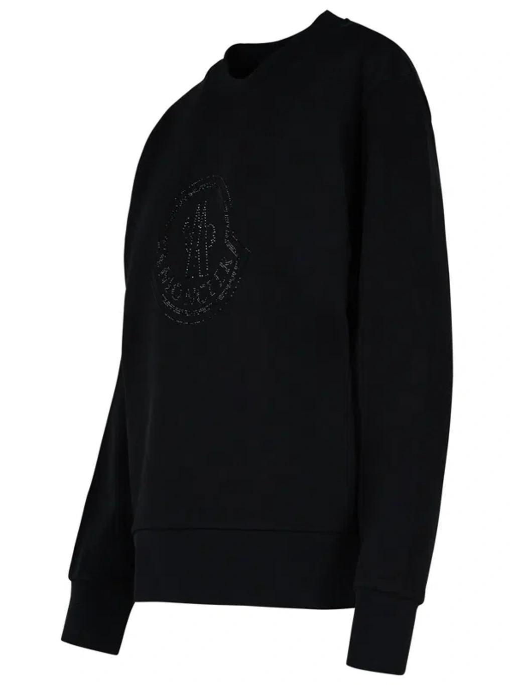 MONCLER Black Cotton Sweatshirt Product Image