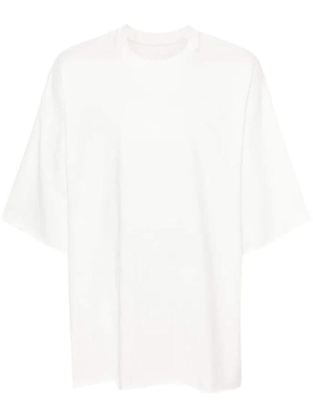 RICK OWENS Gray Tommy T-shirt In White Product Image