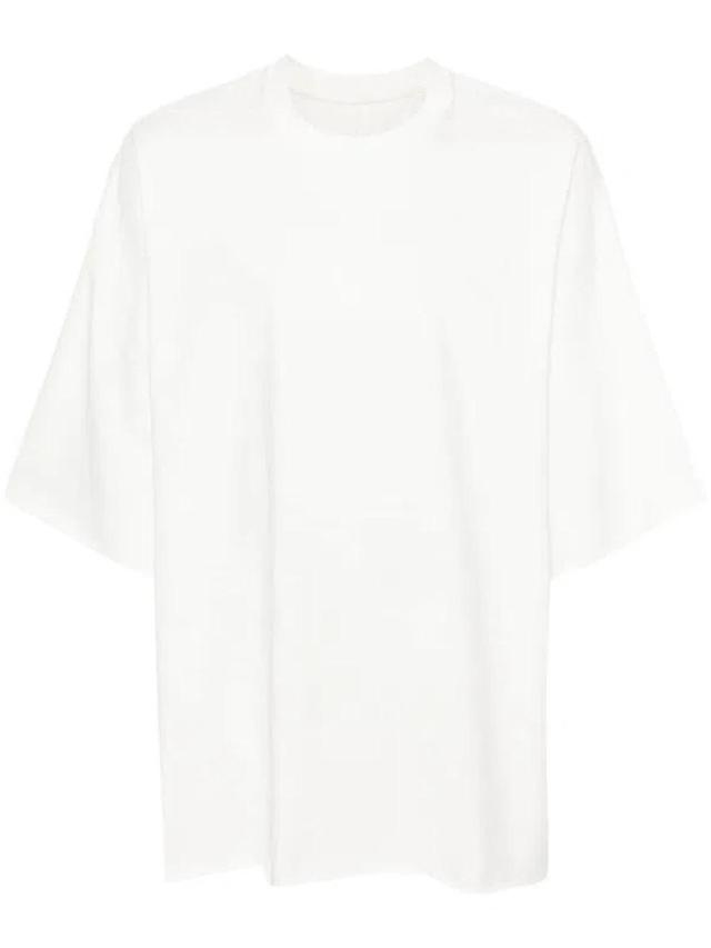 RICK OWENS Gray Tommy T-shirt In White Product Image