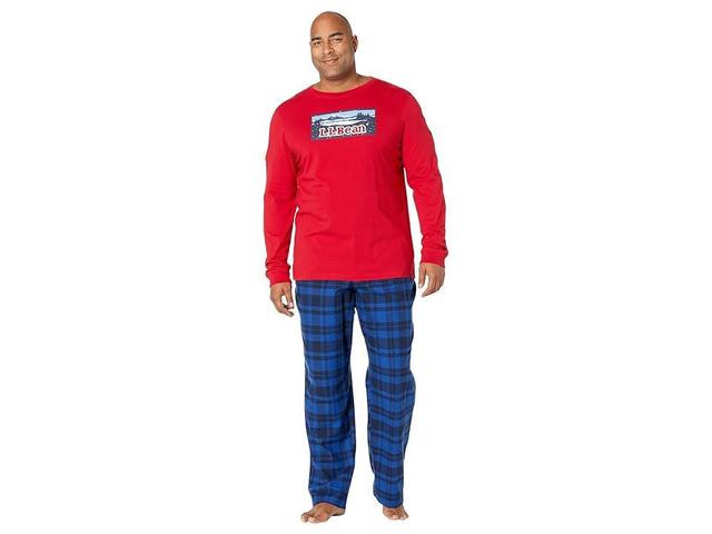 L.L.Bean Camp Pajamas Set Tall (Nautical ) Men's Pajama Sets Product Image