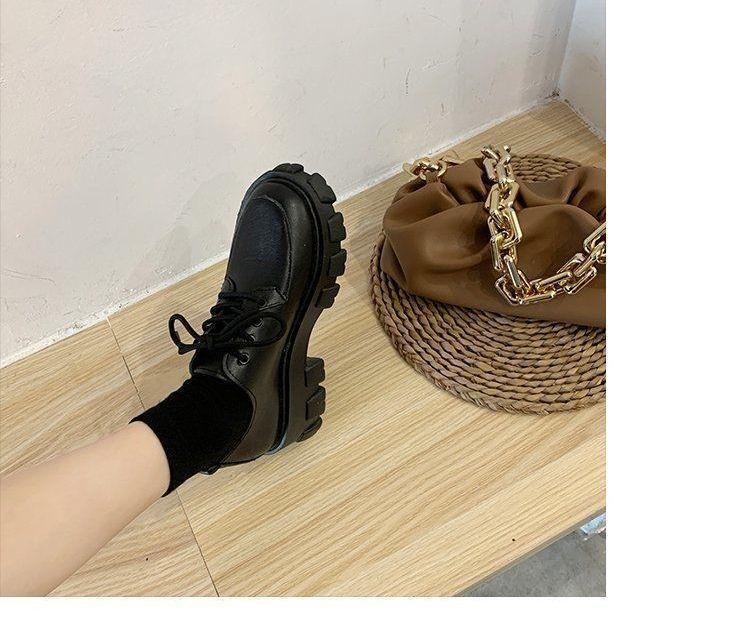 Plain Platform Chunky Heel Oxfords Product Image