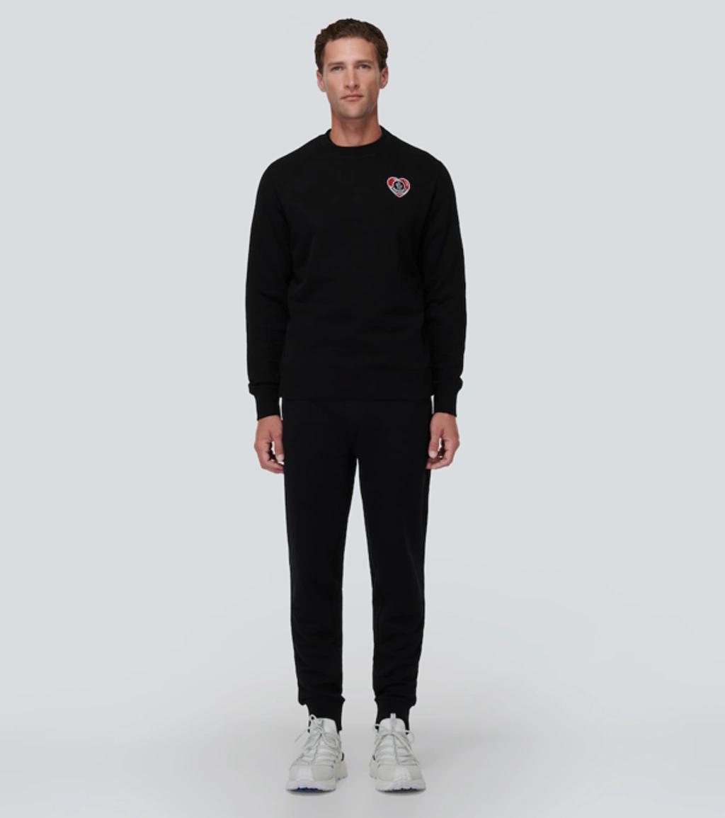 MONCLER Logo-patch Cotton Sweatshirt In Black Product Image