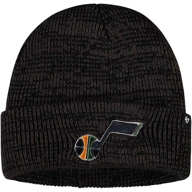 Mens 47 Black Utah Jazz Brain Freeze Cuffed Knit Hat Product Image