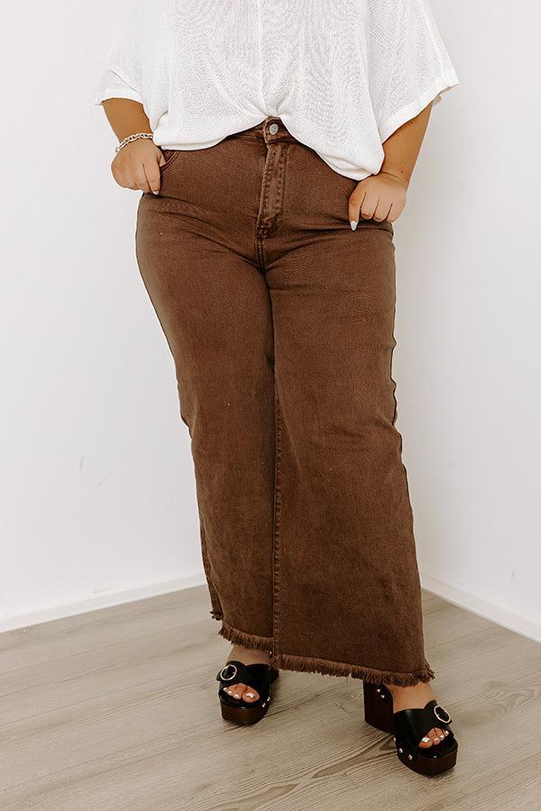 Risen Utopia High Waist Straight Leg Jean in Chocolate Curves Product Image