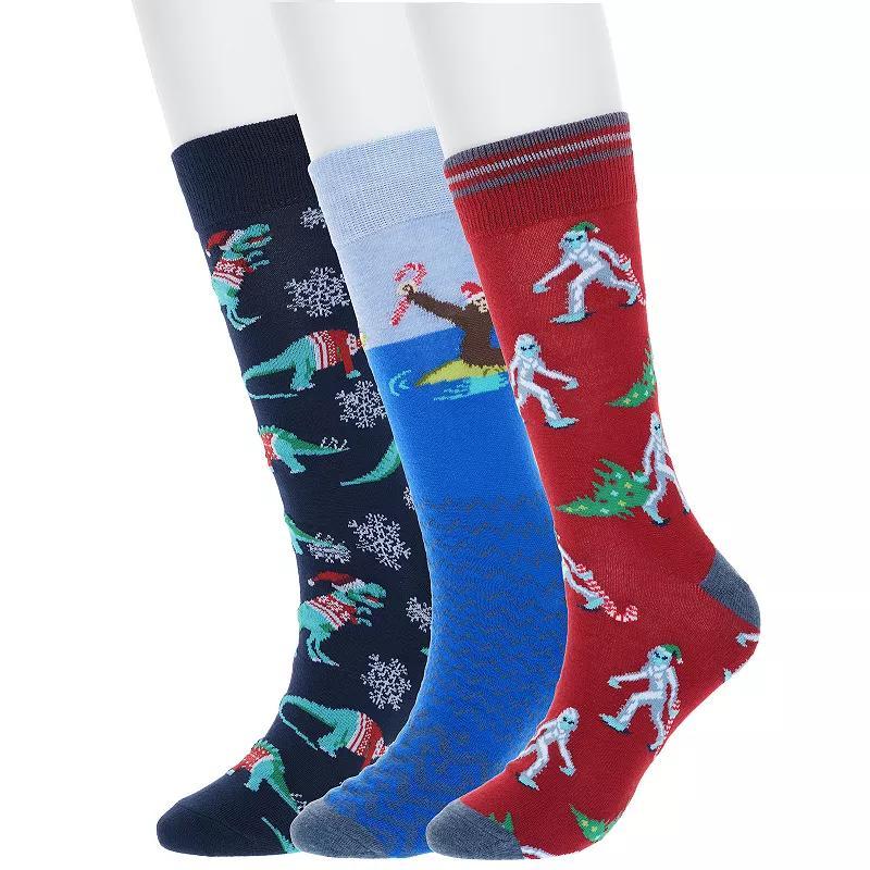 Mens 3-Pack Holiday Crew Socks Product Image