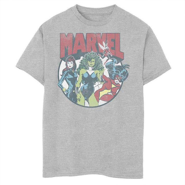 Boys 8-20 Marvel Women Group Circle Shot Graphic Tee, Boys Athletic Grey Product Image