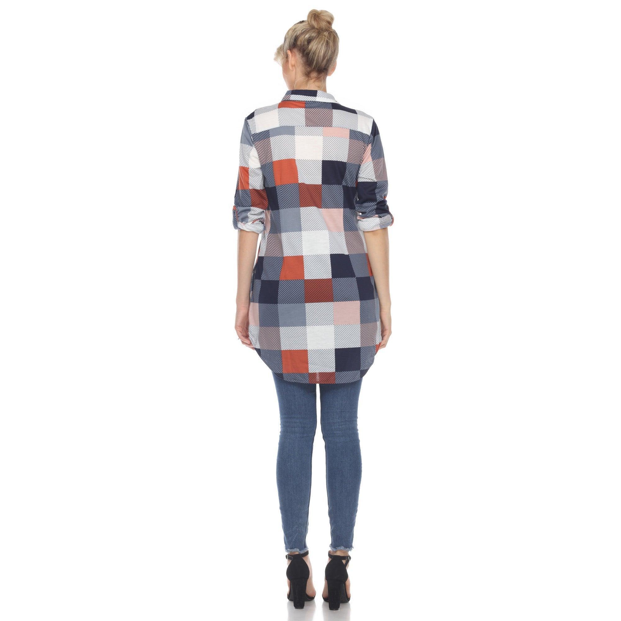 Classic Plaid Tunic Shirt Product Image