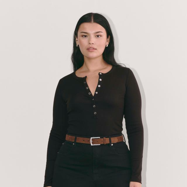 Luxe Rib Henley by Everlane Product Image