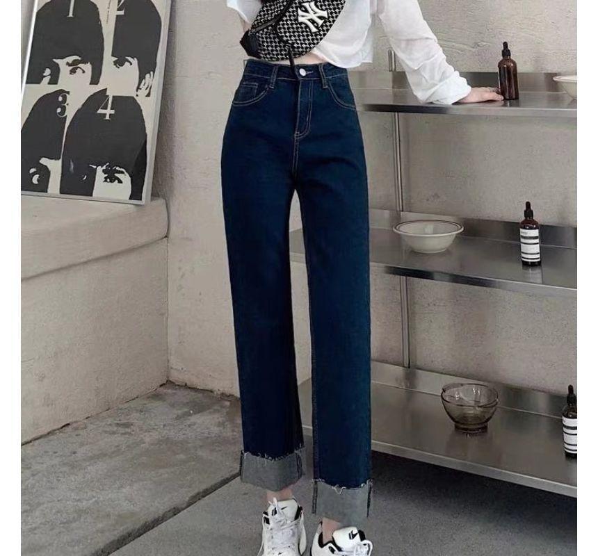 Mid Rise Straight Leg Jeans Product Image