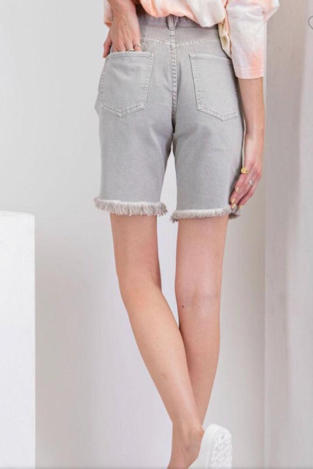 Distressed Grey Shorts Product Image