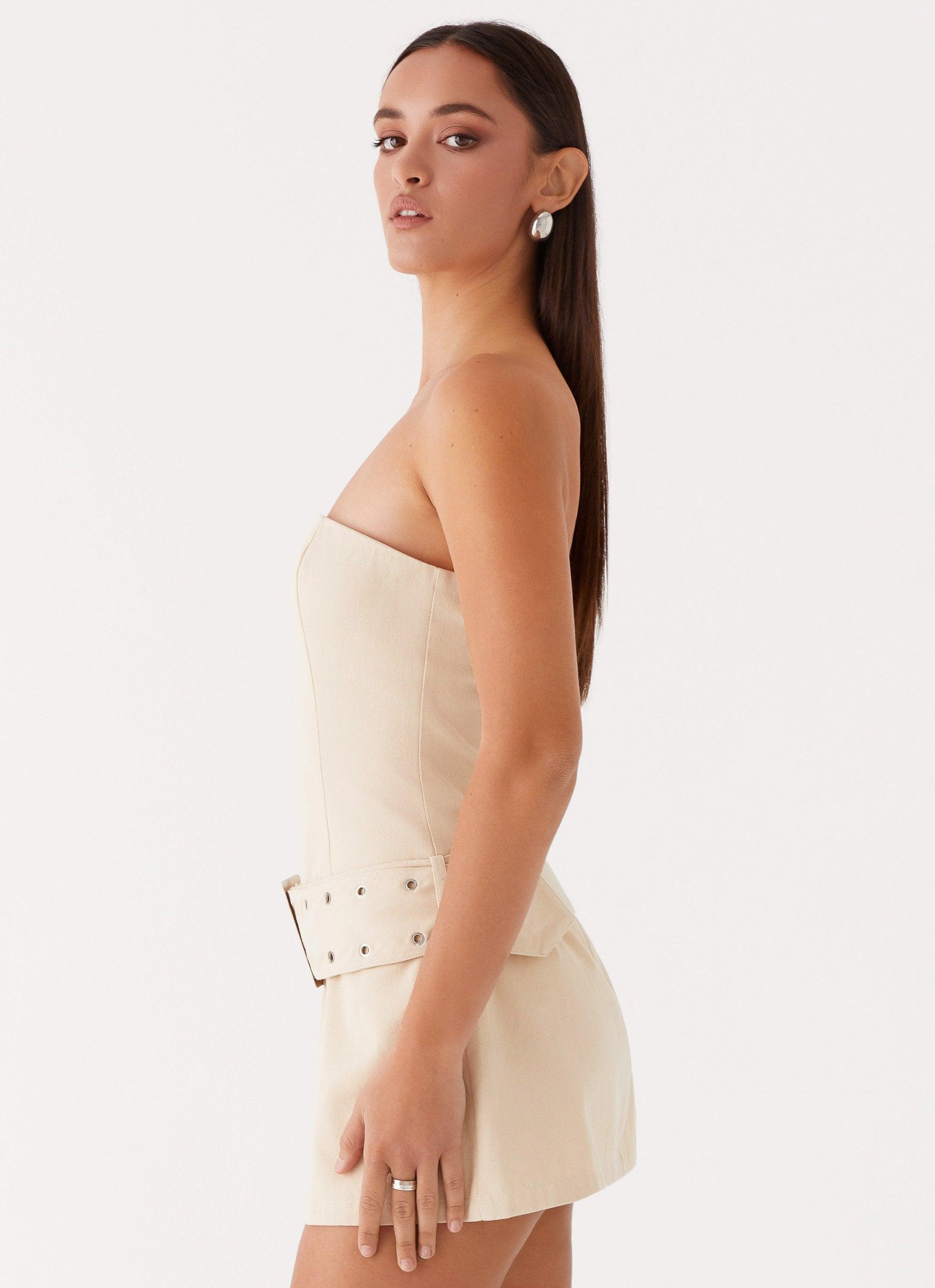 All For You Strapless Mini Dress - Ivory Product Image