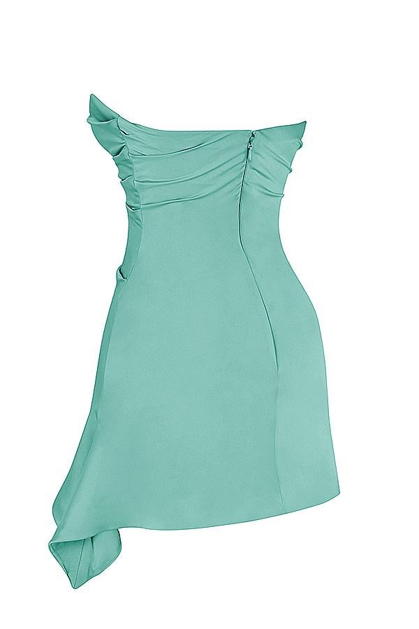 Jasmine Jade Draped Strapless Corset Dress Product Image