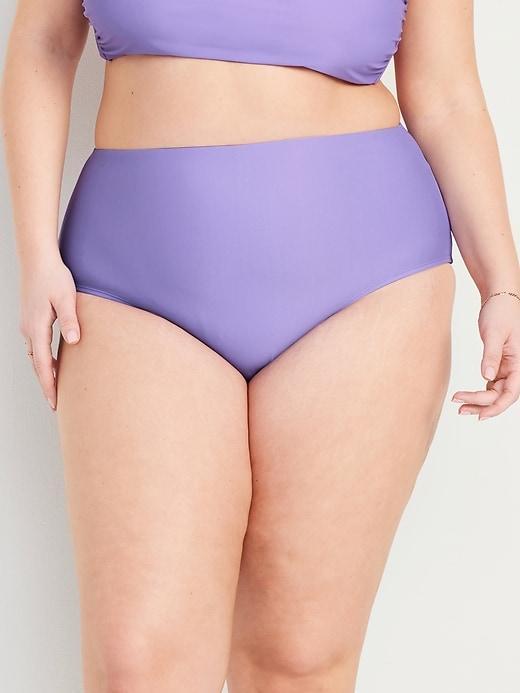 High-Waisted French-Cut Bikini Swim Bottoms Product Image