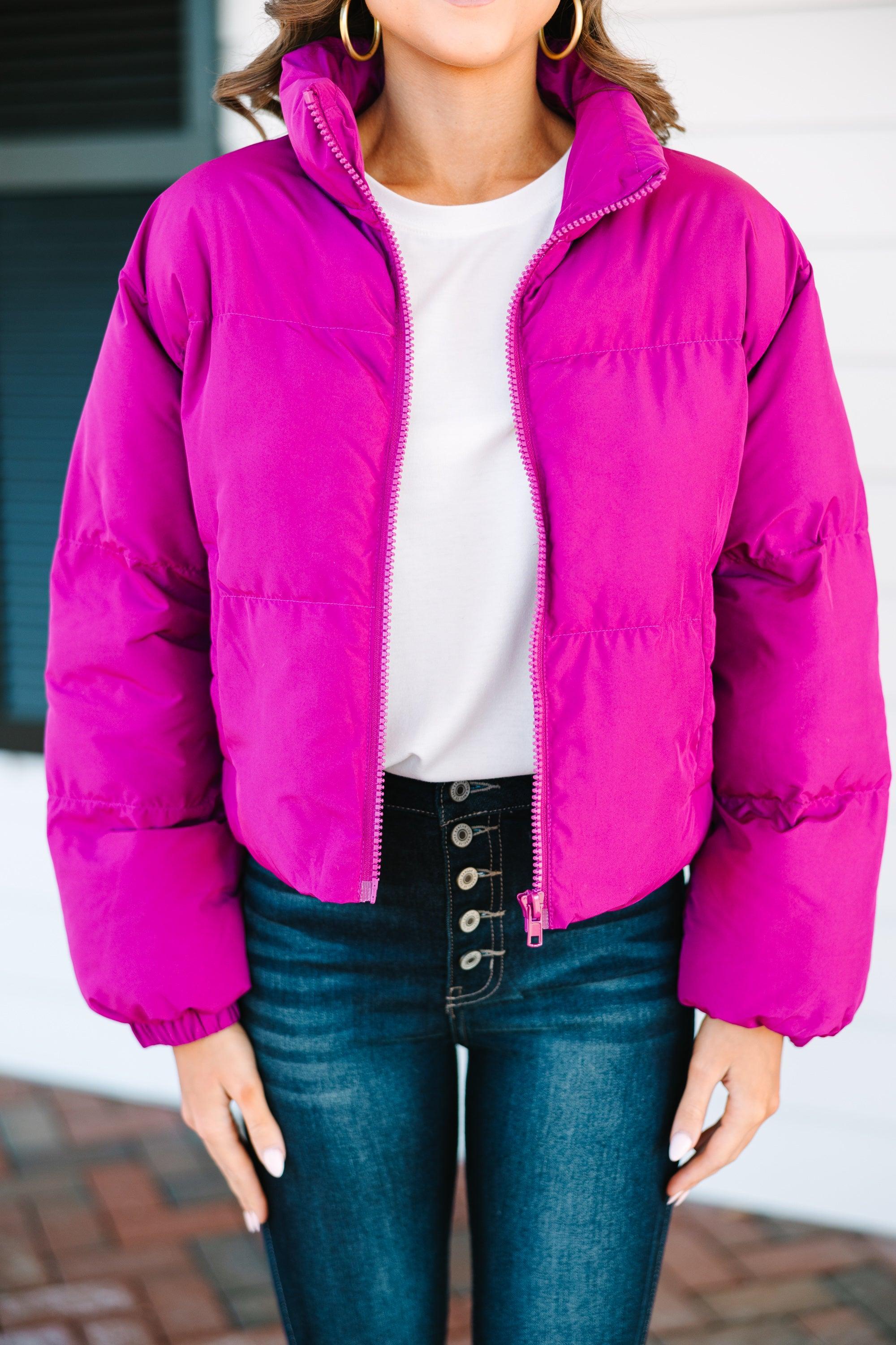 Be Bold Magenta Purple Puffer Jacket Female Product Image